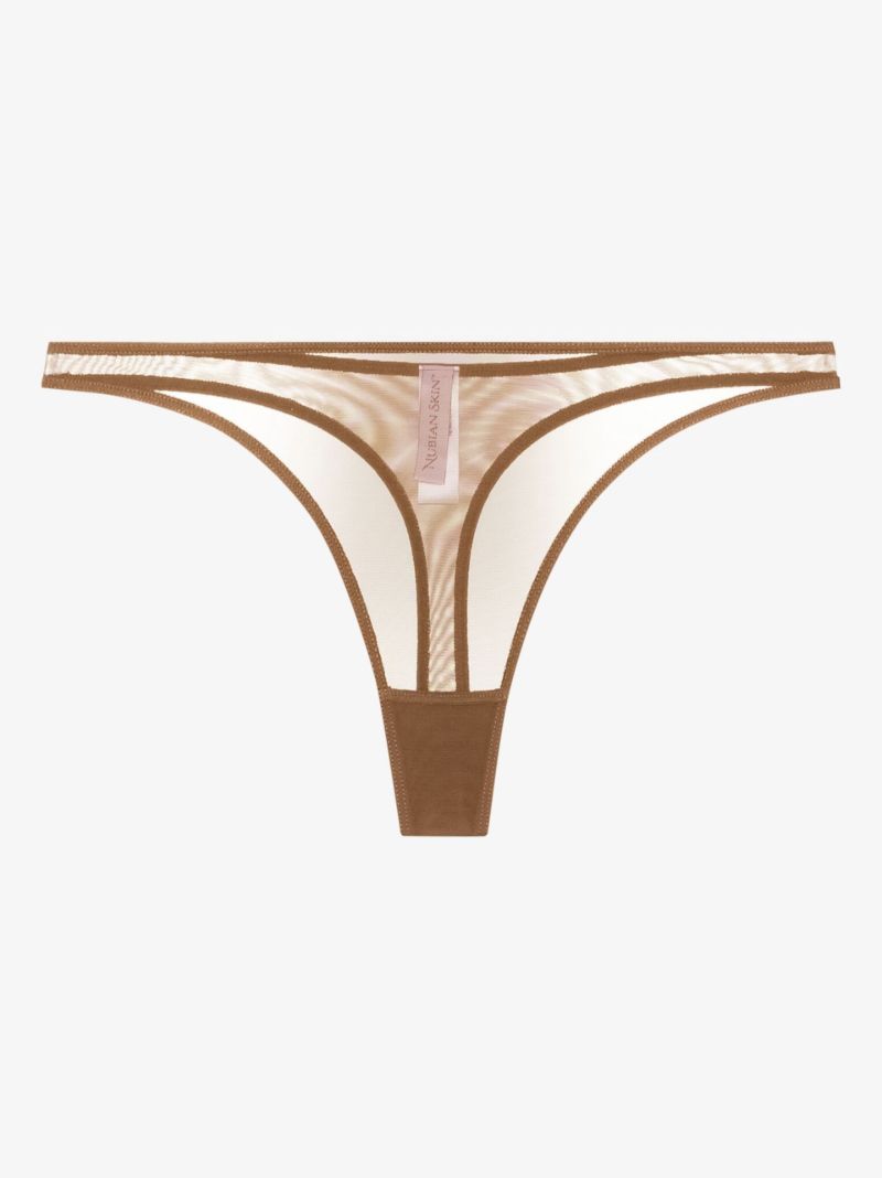 Brown Tulle Thong Set
