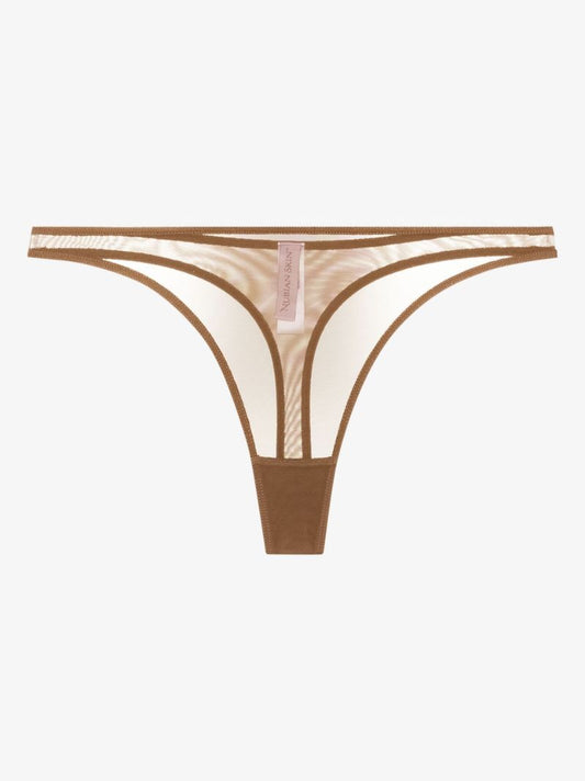 Brown Tulle Thong Set