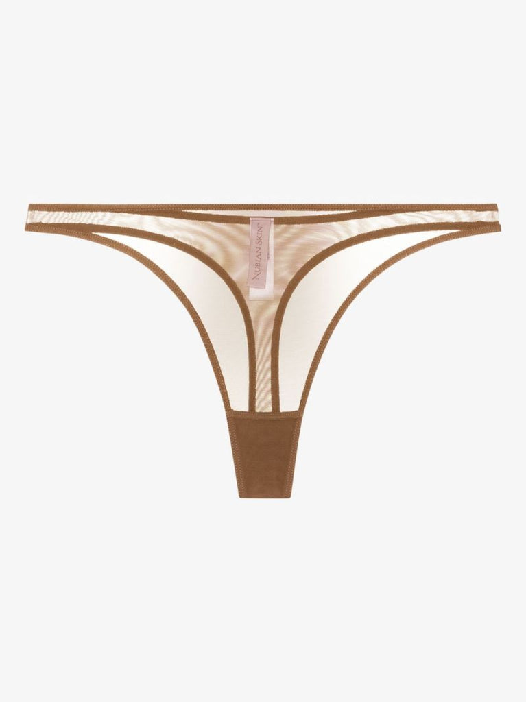 Brown Tulle Thong Set