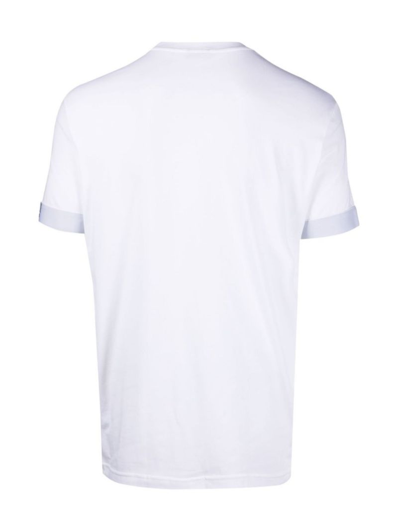 White Logo Trim Cotton T-shirt