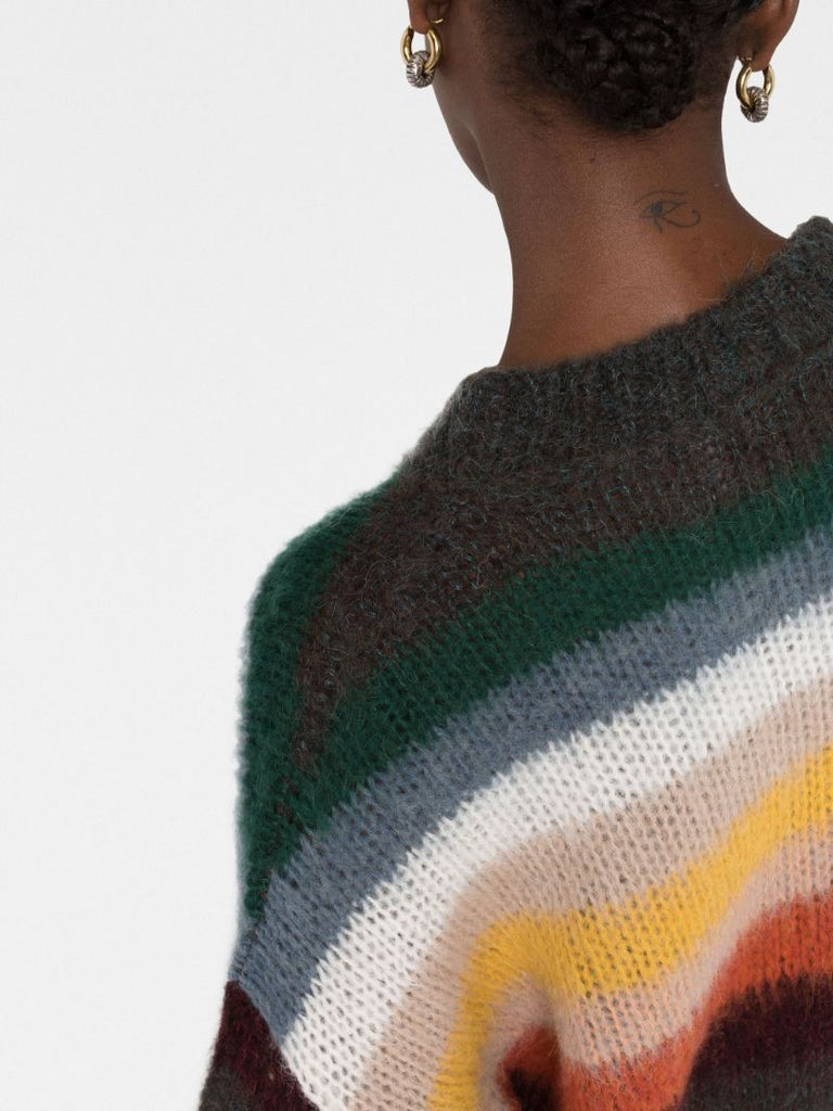 Multicoloured Stripe Knitted Sweater