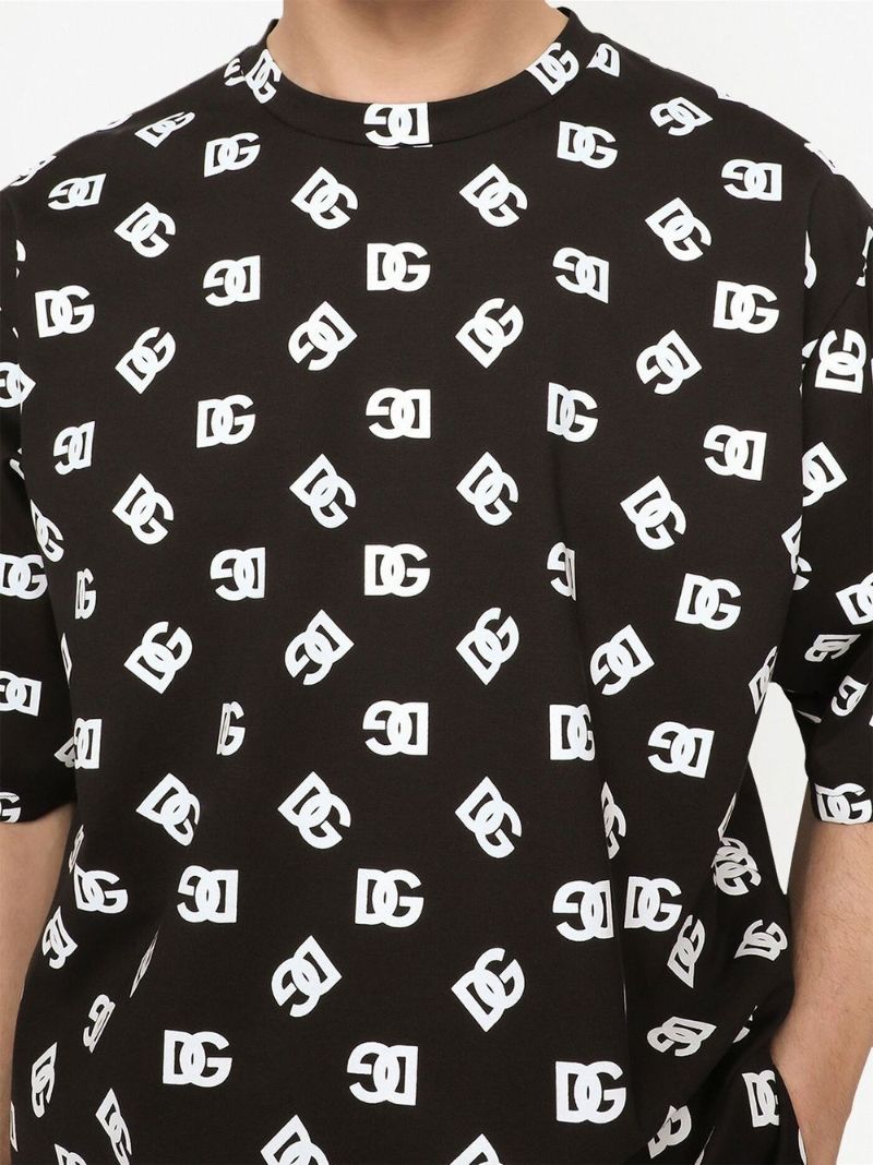 Black Dg Logo Print T-shirt