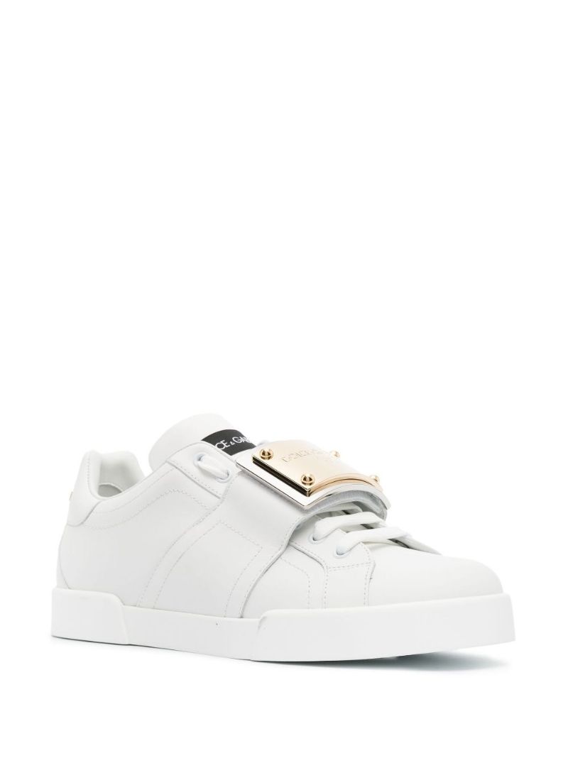 White Portofino Low-top Leather Sneakers
