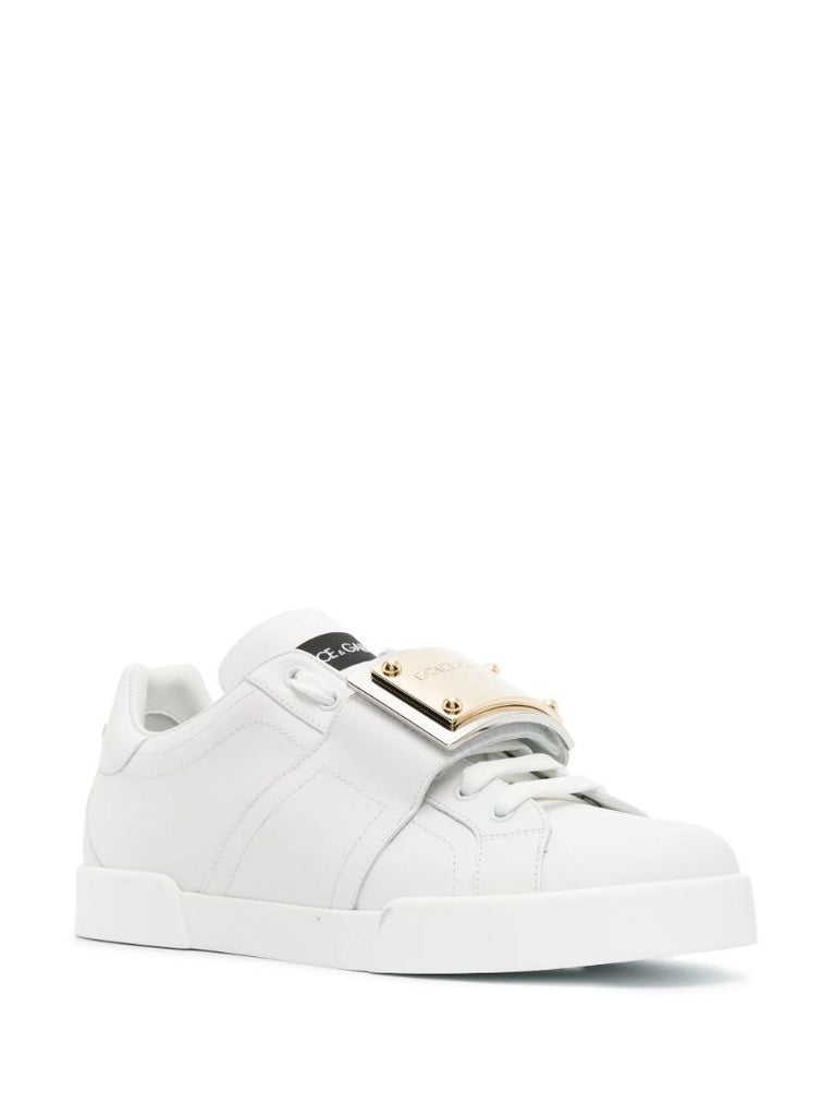 White Portofino Low-top Leather Sneakers