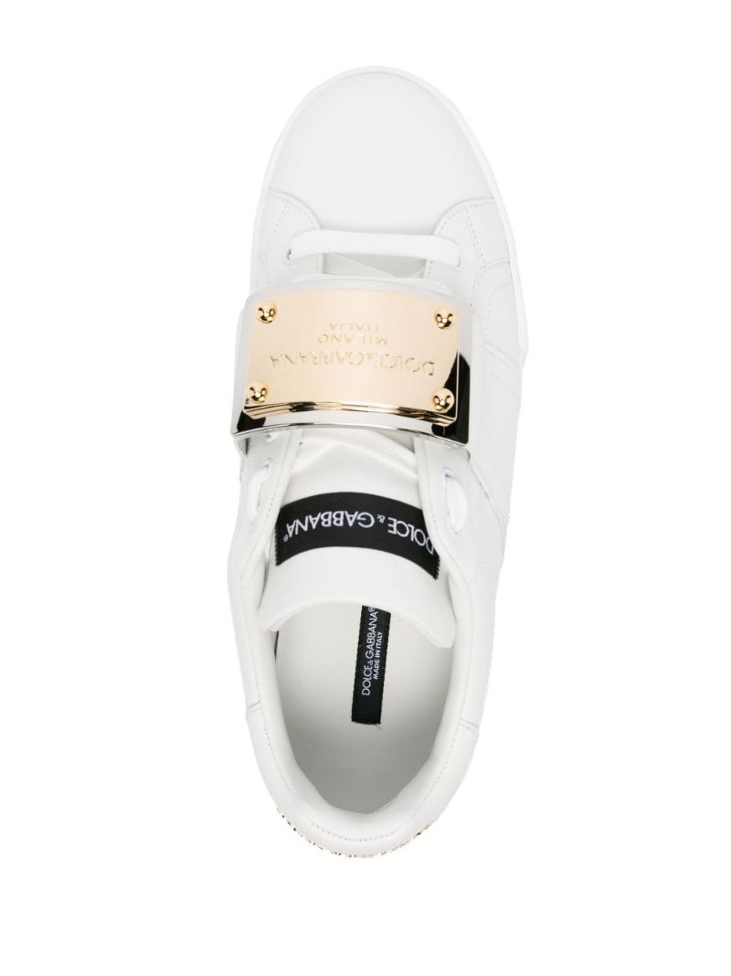 White Portofino Low-top Leather Sneakers