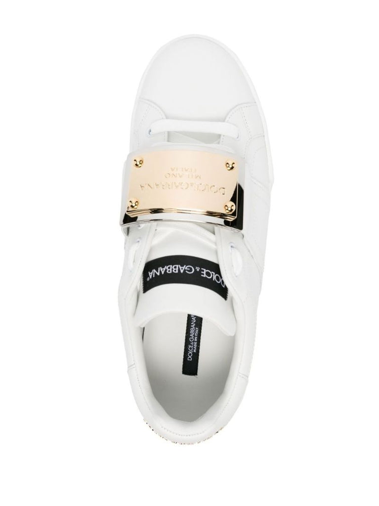 White Portofino Low-top Leather Sneakers