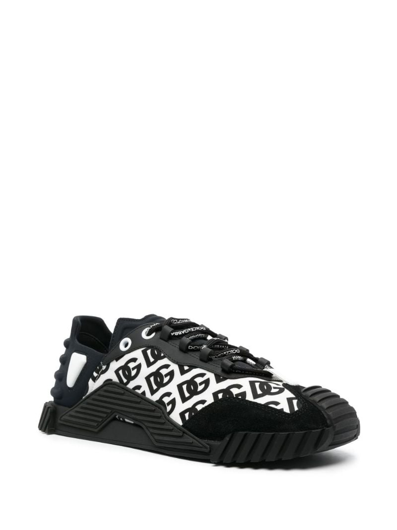 Black Ns1 Low-top Monogram Sneakers