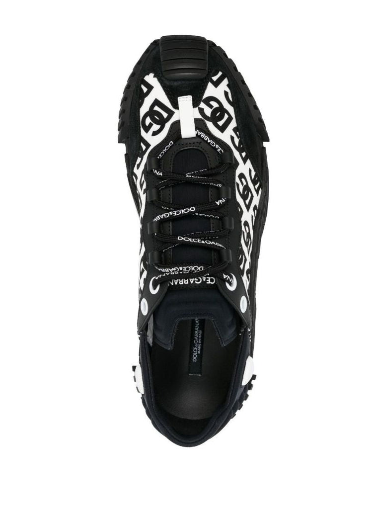 Black Ns1 Low-top Monogram Sneakers