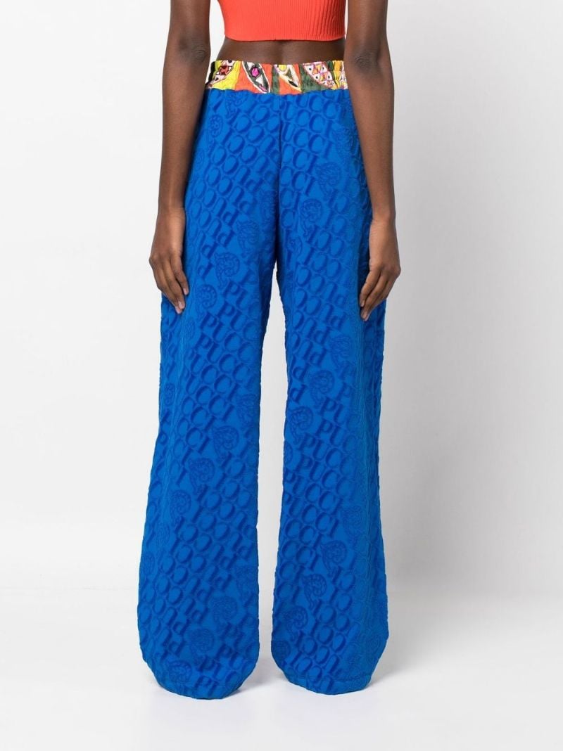 Blue Logo Cotton Track Pants