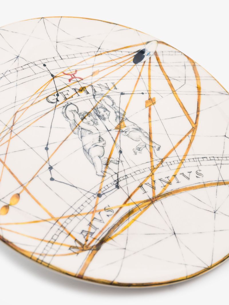 White Gemini Dinner Plate