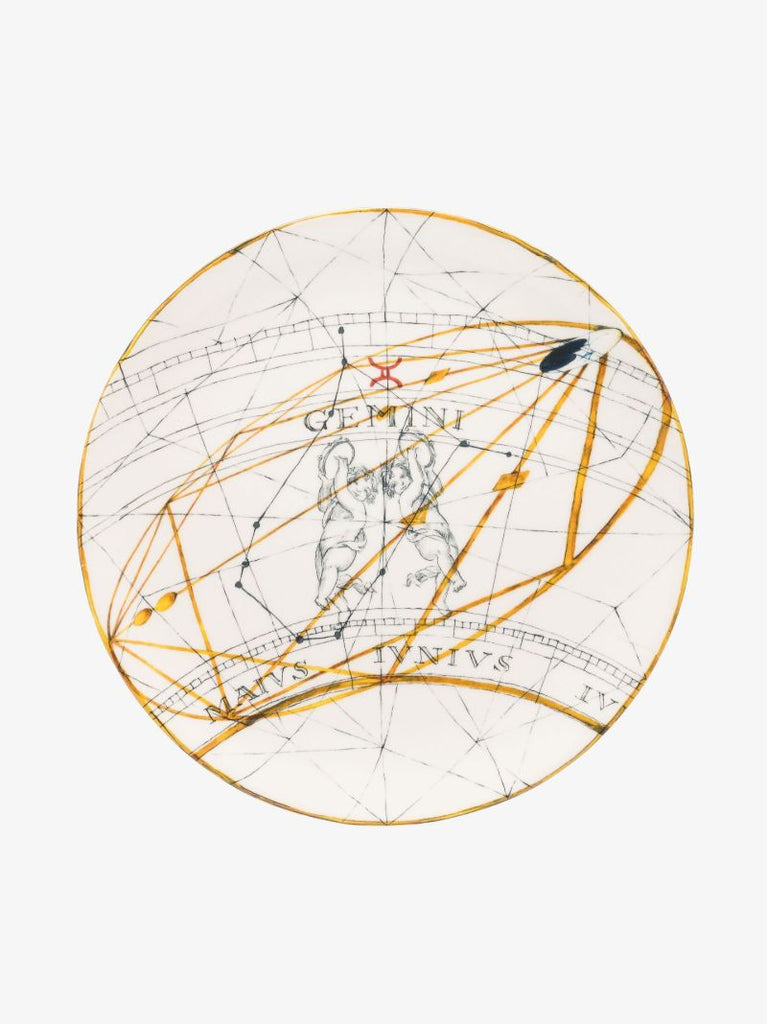 White Gemini Dinner Plate