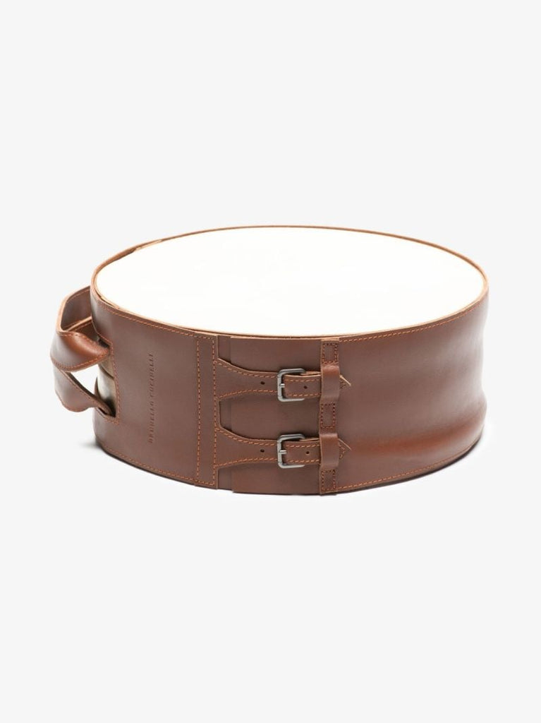 Neutral Leather and Wood Tamburello Game