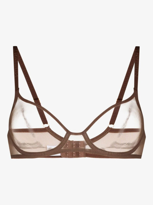 Brown Tulle Underwire Bra