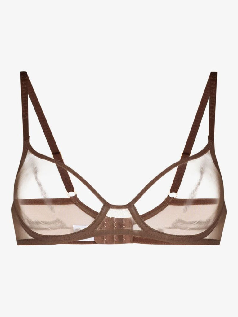 Brown Tulle Underwire Bra