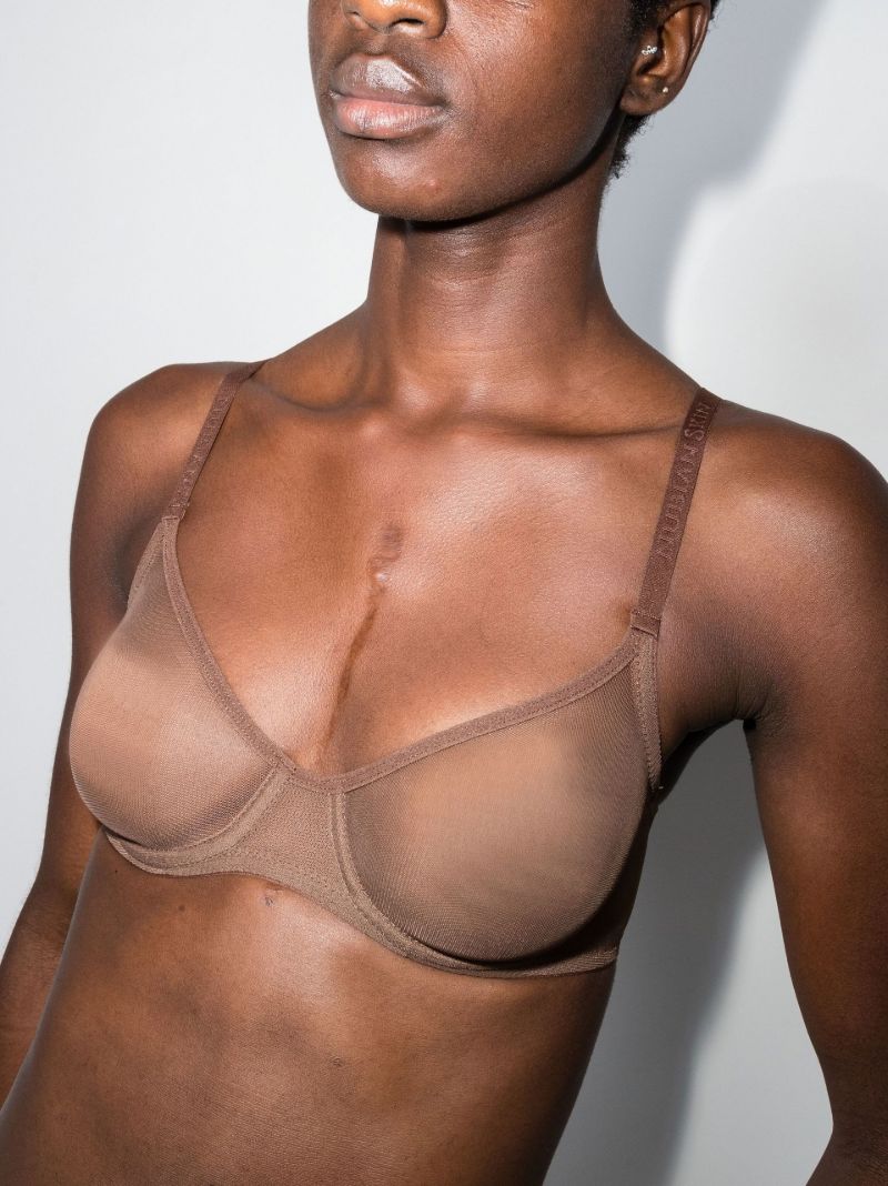 Brown Tulle Underwire Bra