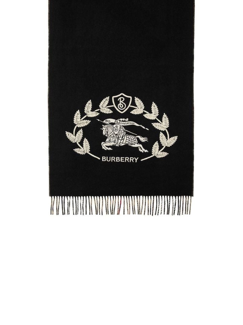 Black Reversible Check Ekd Cashmere Scarf