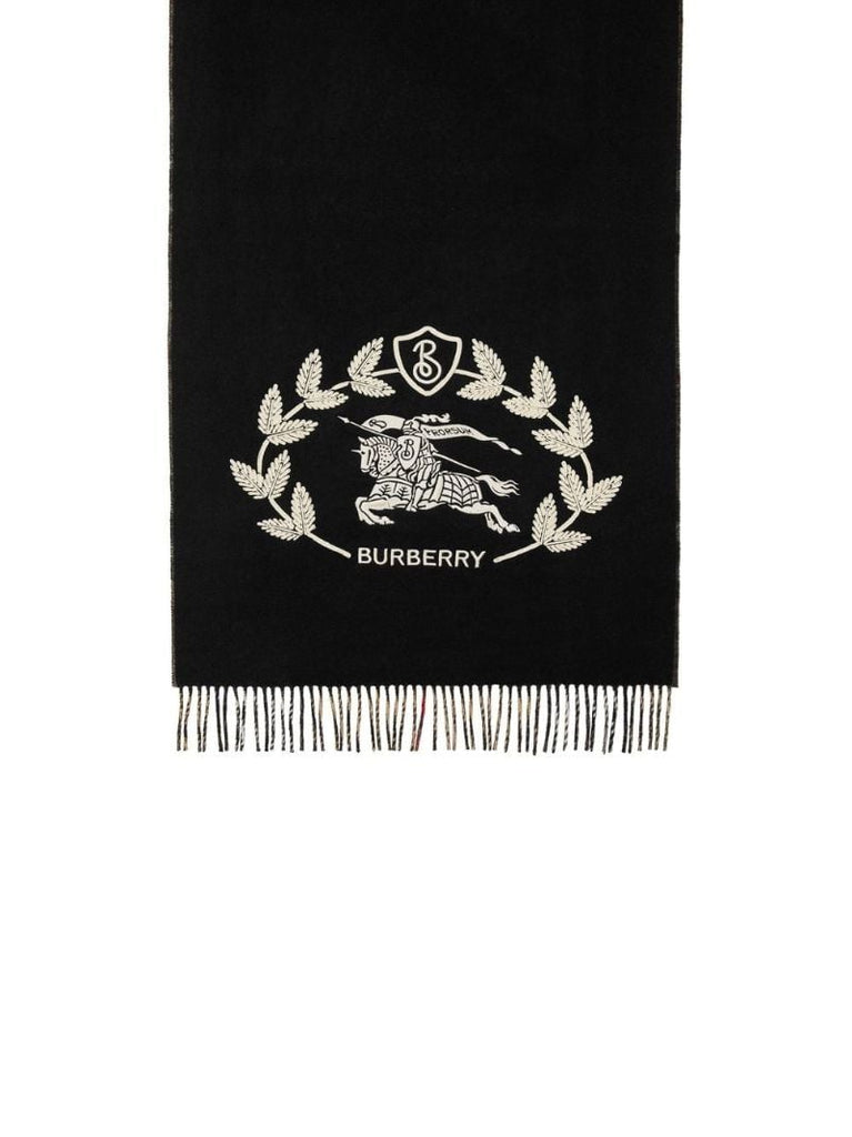 Black Reversible Check Ekd Cashmere Scarf