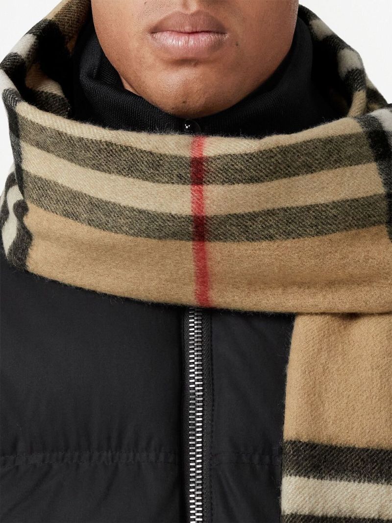 Black Reversible Check Ekd Cashmere Scarf
