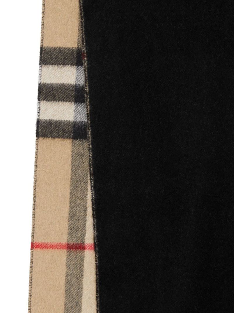 Black Reversible Check Ekd Cashmere Scarf