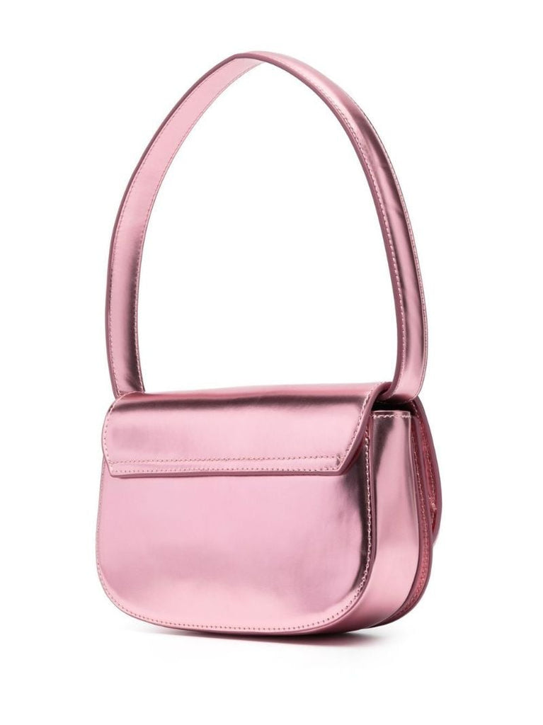 Pink 1dr Leather Shoulder Bag
