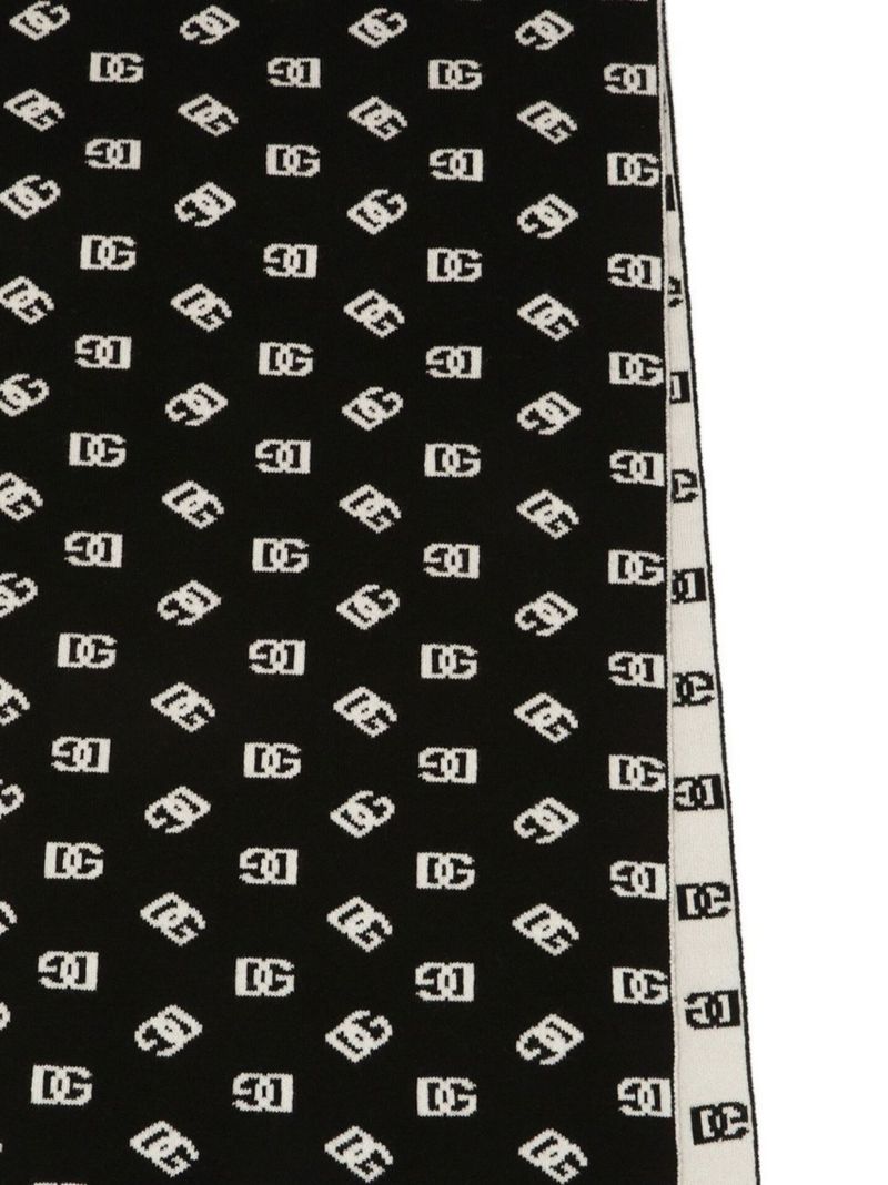 Black and White Reversible Logo Scarf