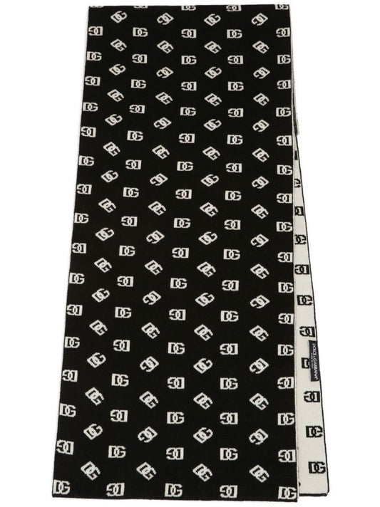 Black and White Reversible Logo Scarf