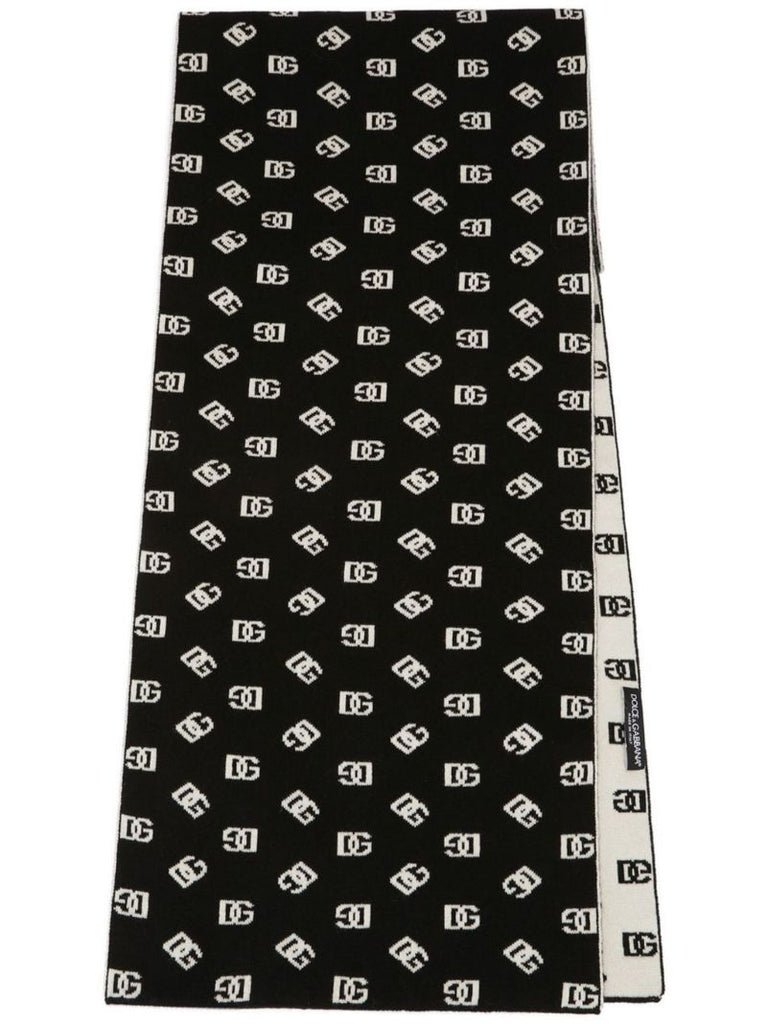 Black and White Reversible Logo Scarf