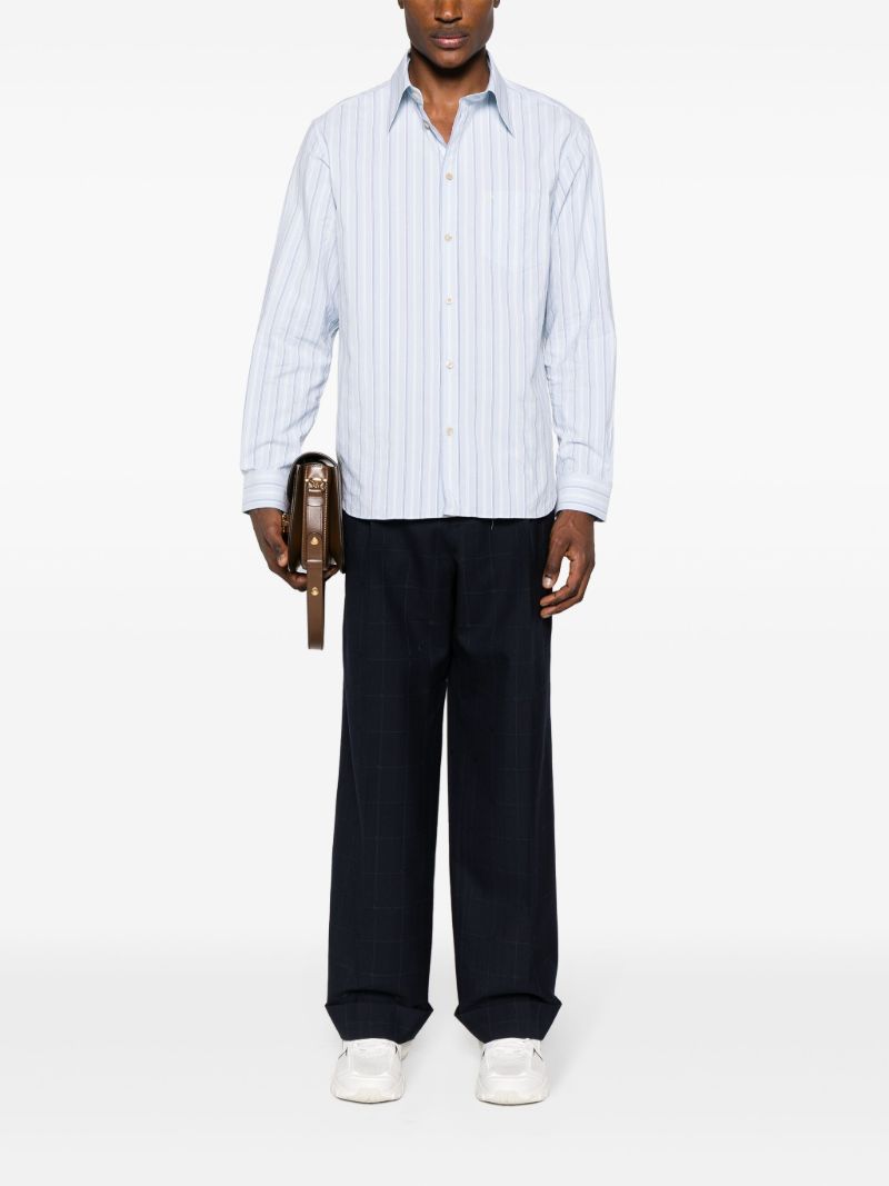 Blue Striped Cotton Shirt