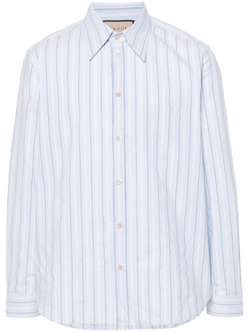 Blue Striped Cotton Shirt