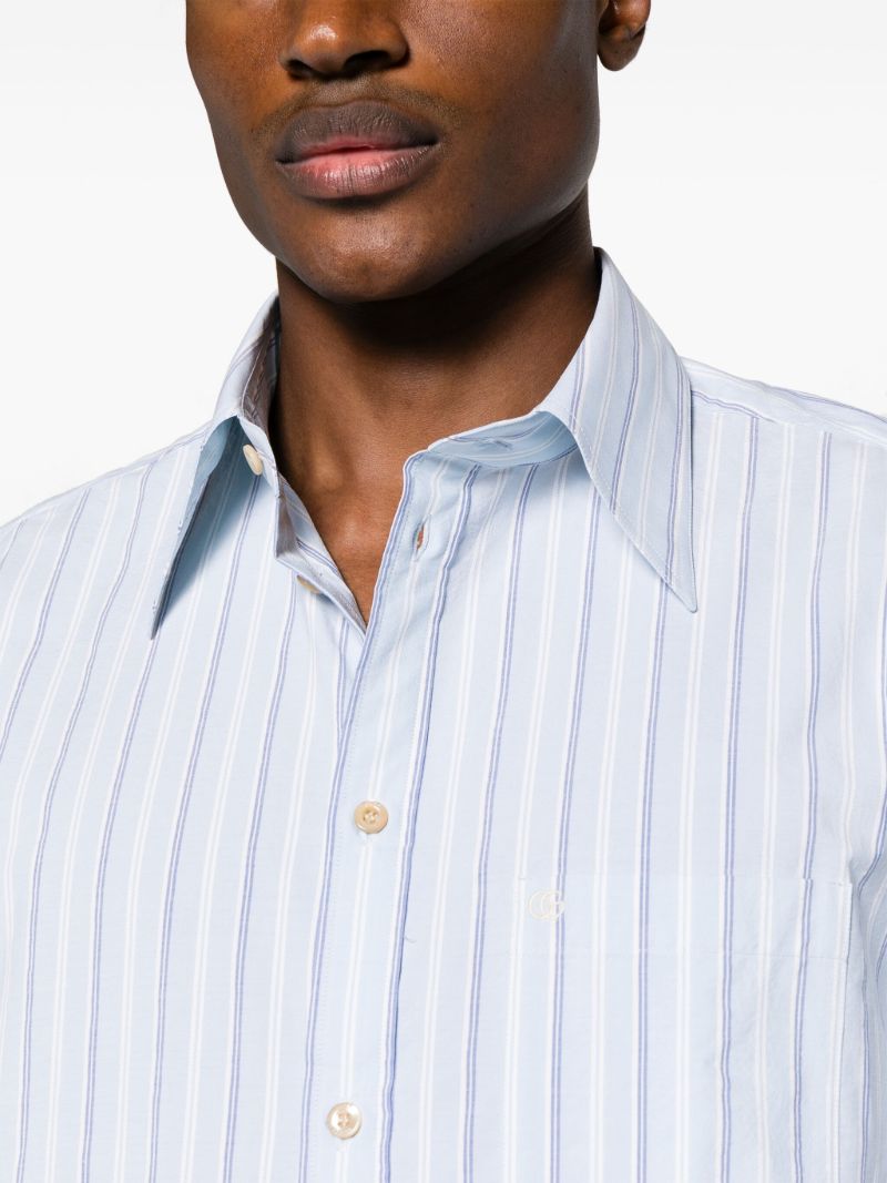 Blue Striped Cotton Shirt