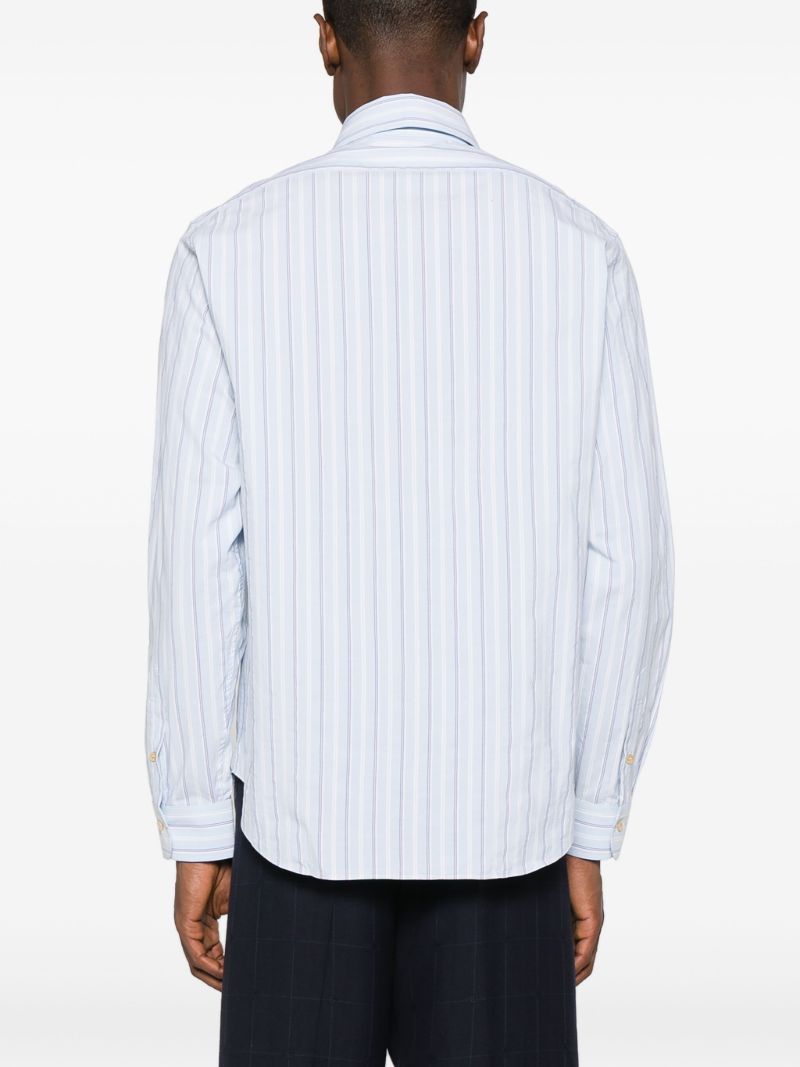 Blue Striped Cotton Shirt
