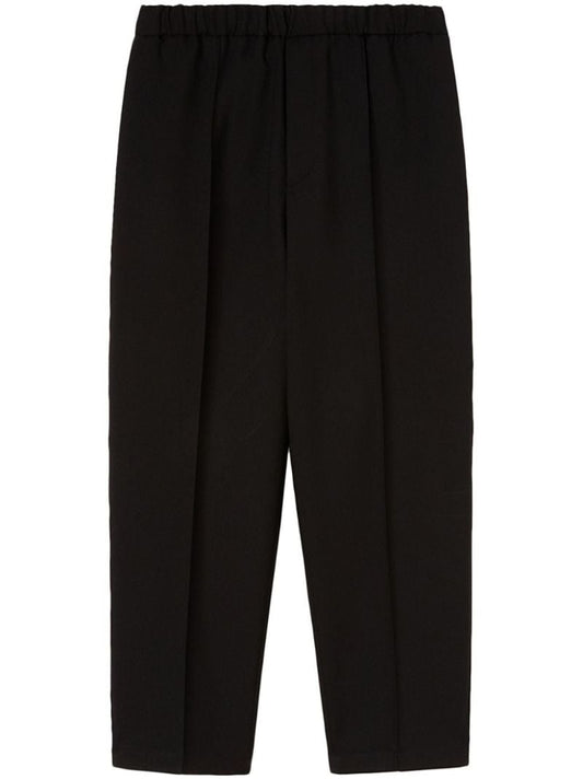 Black Straight-leg Tailored Trousers