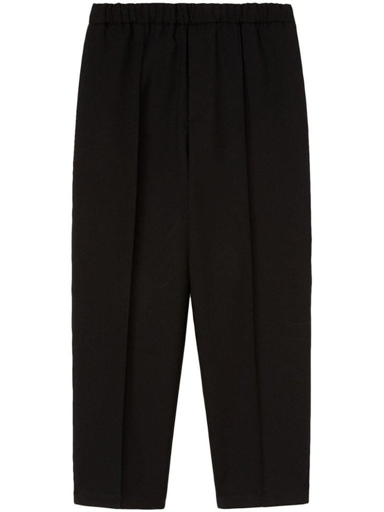Black Straight-leg Tailored Trousers