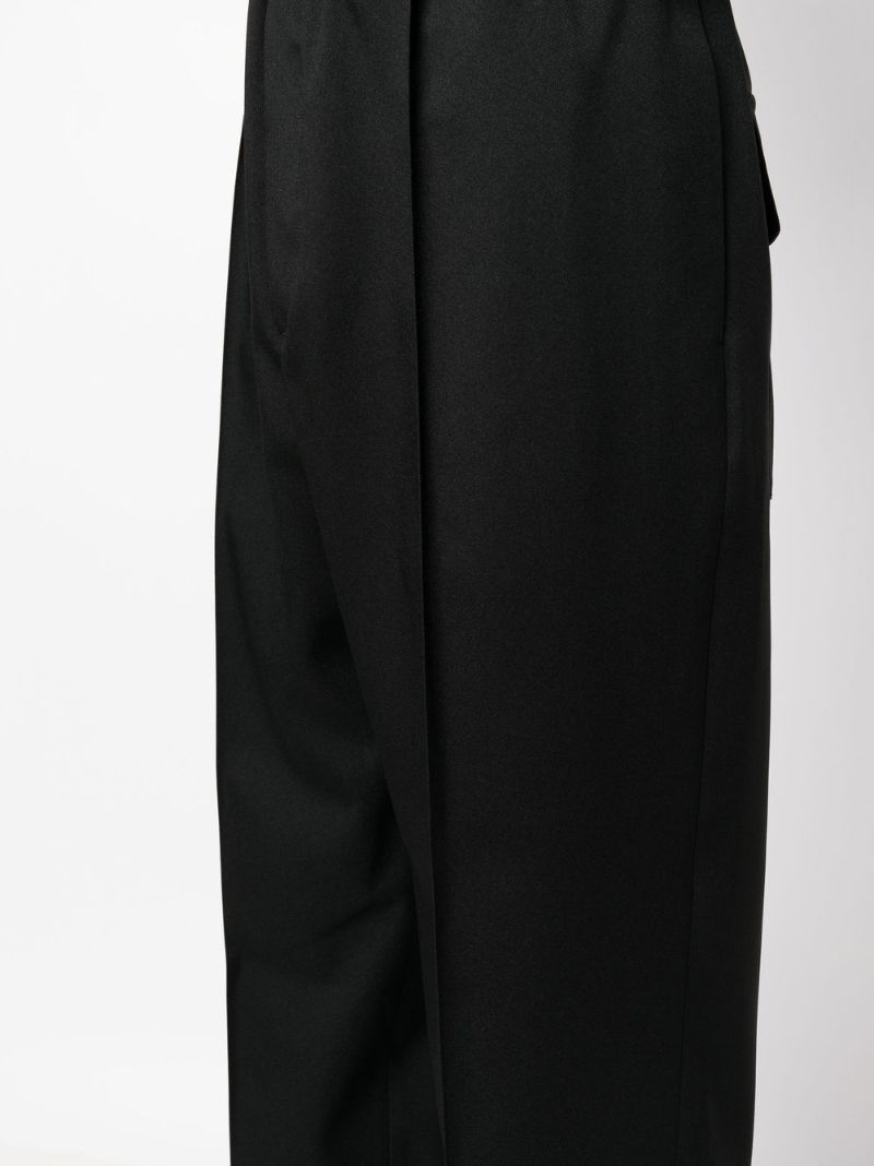 Black Straight-leg Tailored Trousers