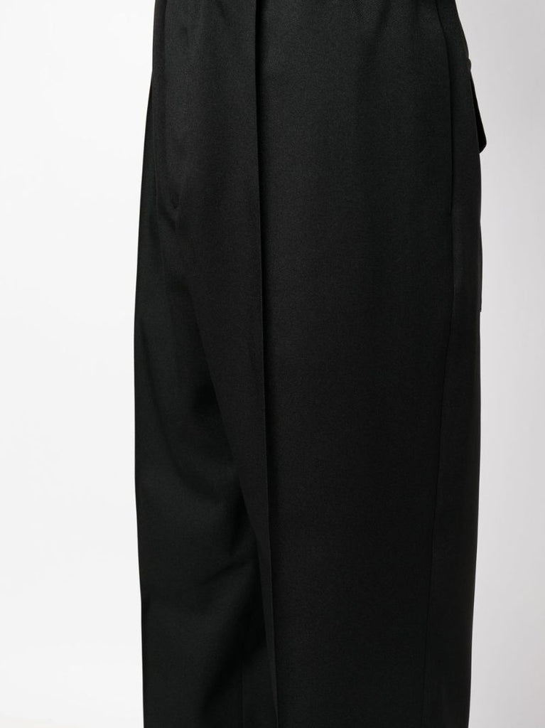 Black Straight-leg Tailored Trousers