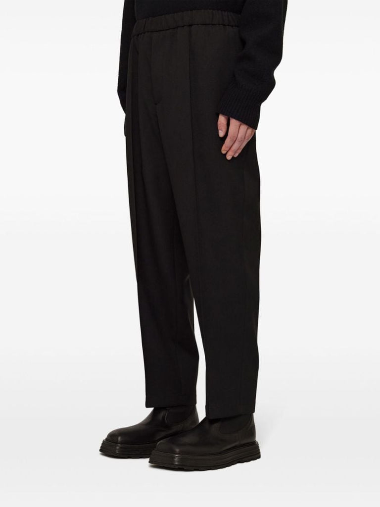 Black Straight-leg Tailored Trousers