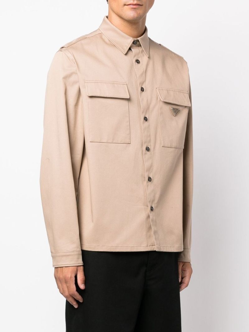 Neutral Logo Cotton Shirt
