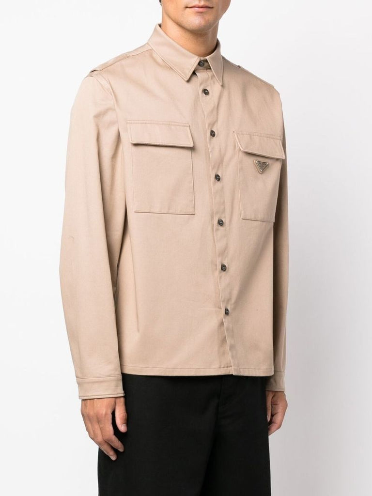 Neutral Logo Cotton Shirt