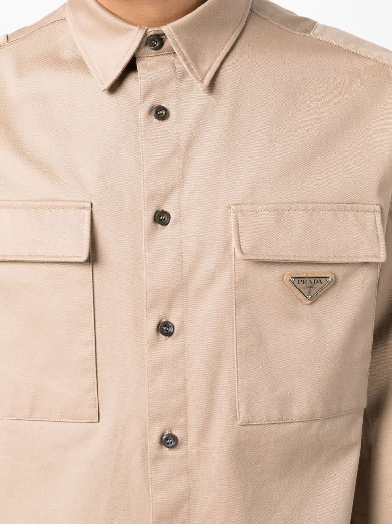 Neutral Logo Cotton Shirt
