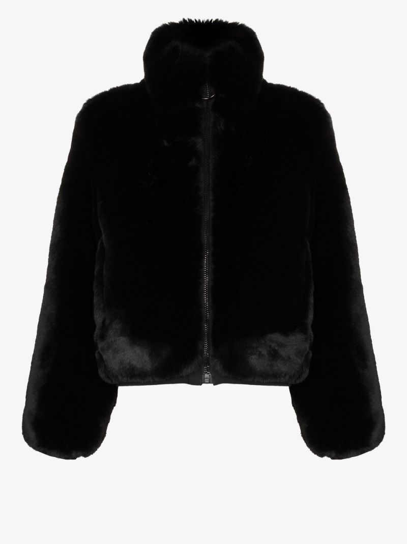 Black Victoria Faux-fur Ski Jacket