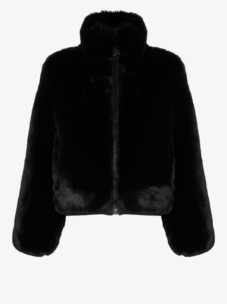 Black Victoria Faux-fur Ski Jacket