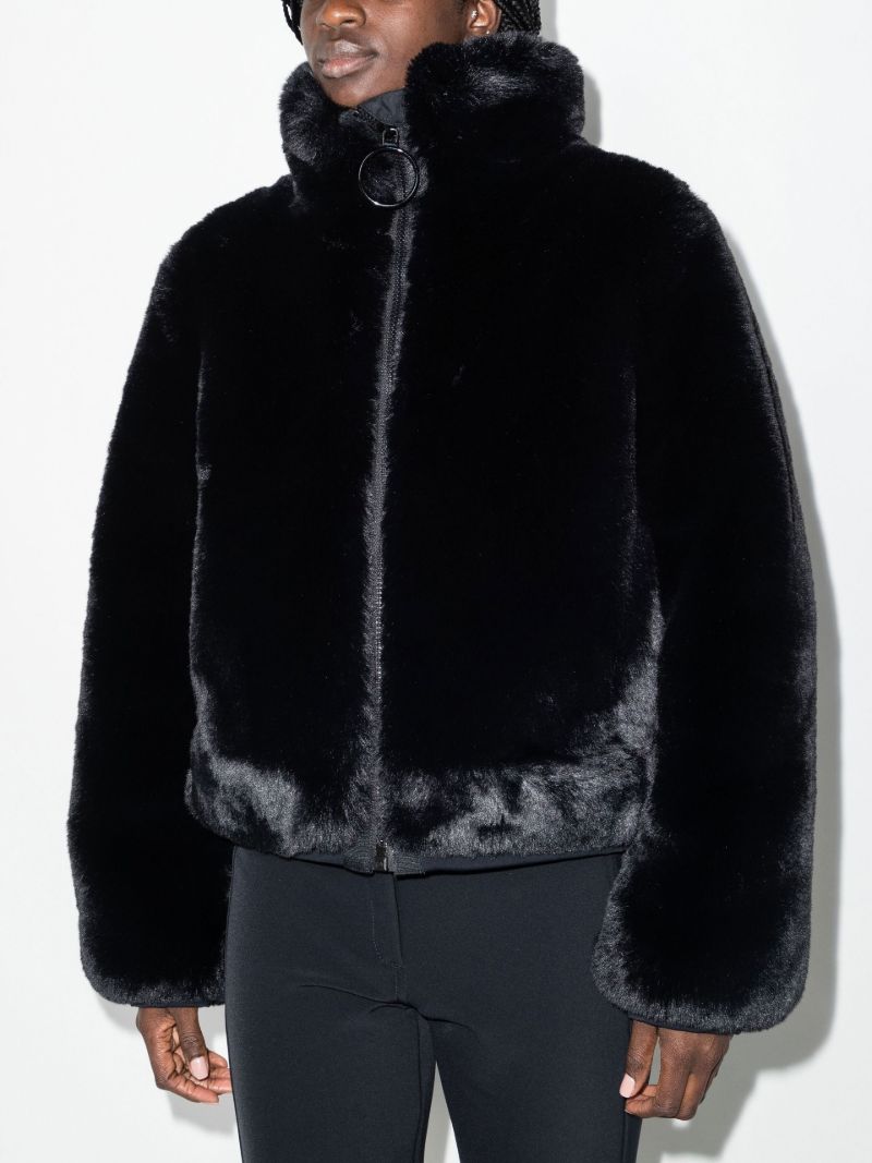 Black Victoria Faux-fur Ski Jacket
