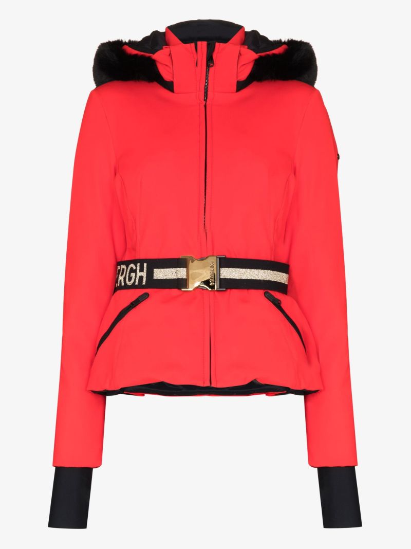 Red Hida Padded Ski Jacket