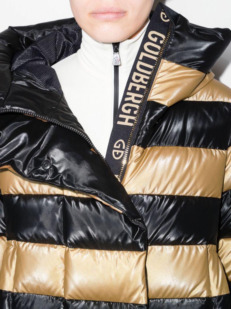 Black and Gold-tone Dazzle Padded Ski Jacket