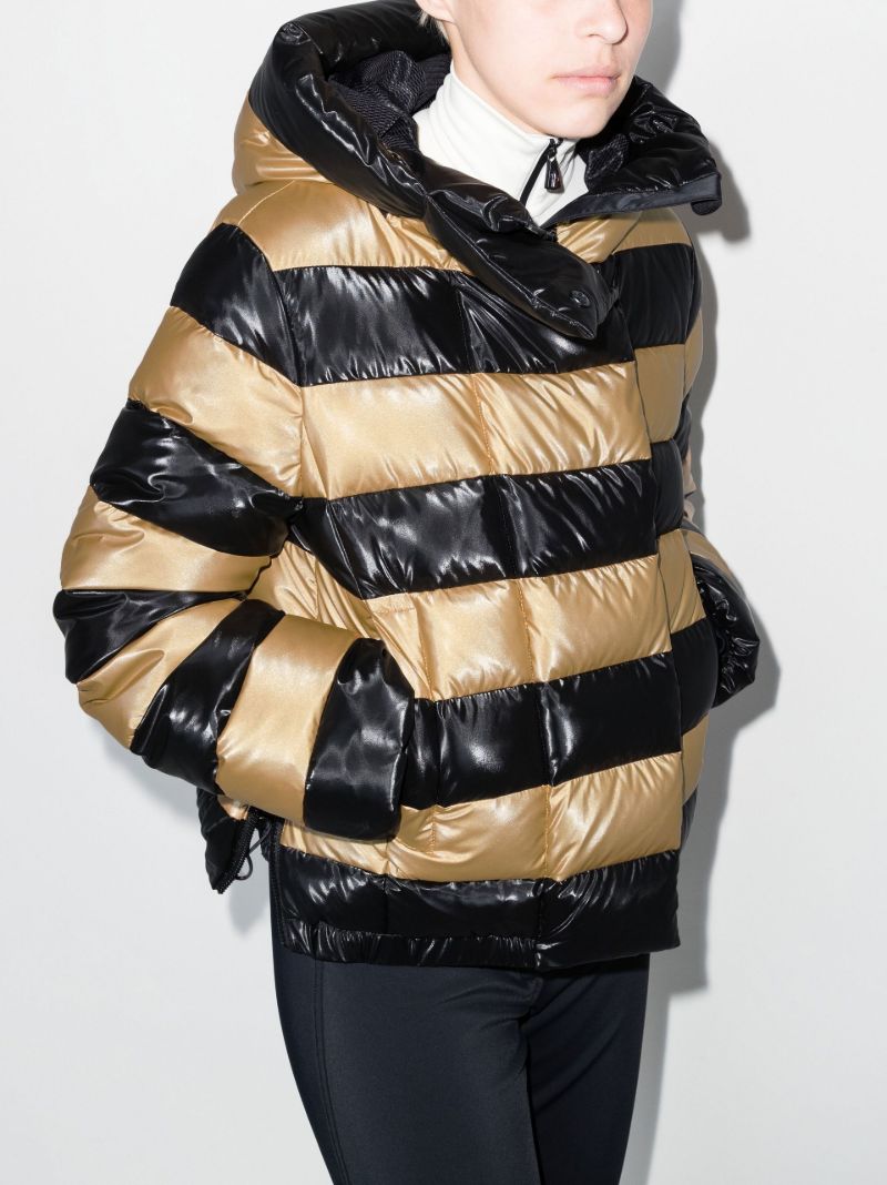 Black and Gold-tone Dazzle Padded Ski Jacket