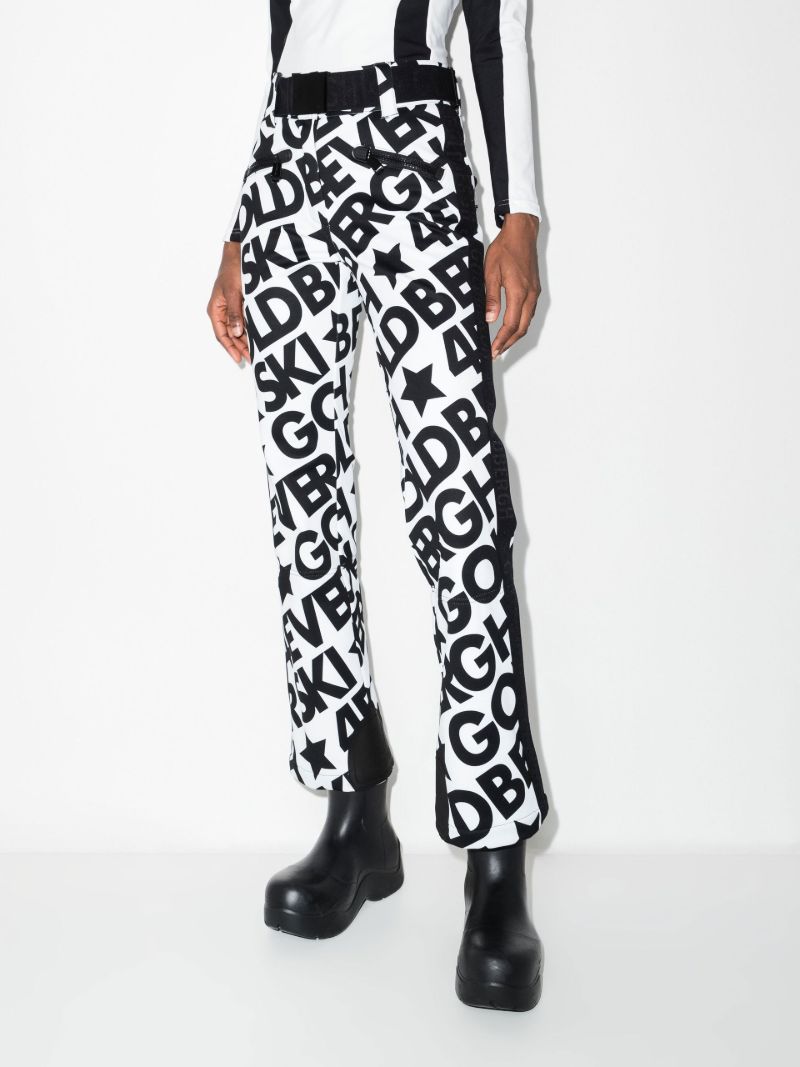 White Skistar Logo Ski Trousers