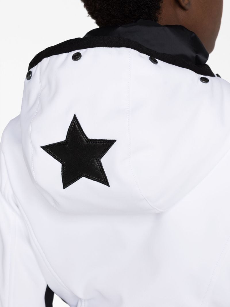 White Parry Side Stripe Ski Suit