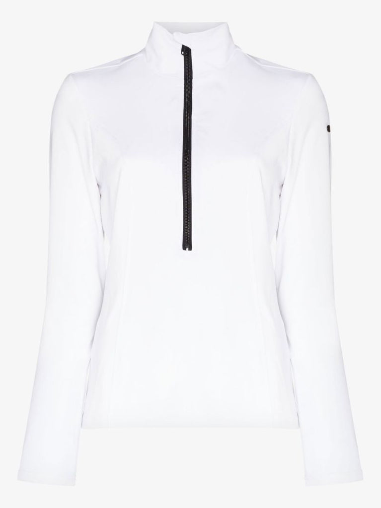 White Serena Base Layer Ski Top