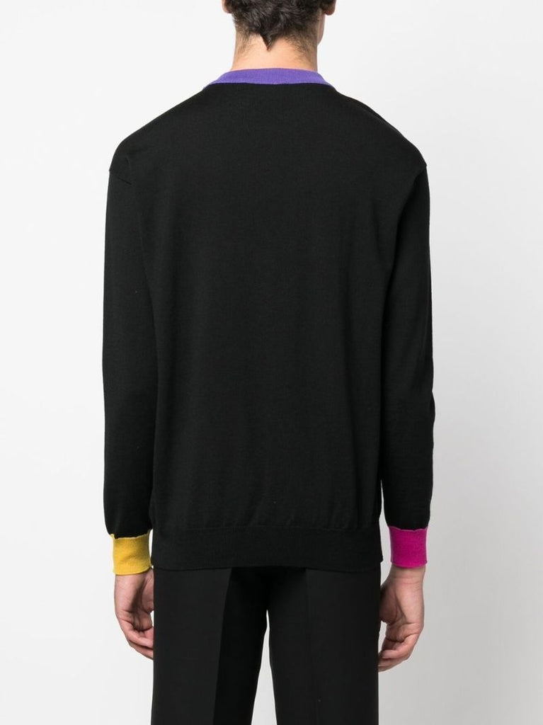 Black Intarsia-knit Logo Jumper