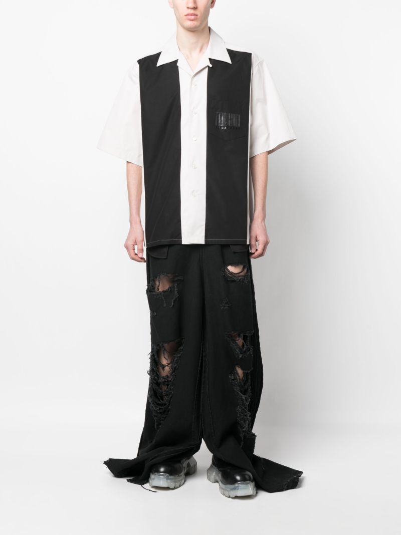 Black and White Bowling Shirt